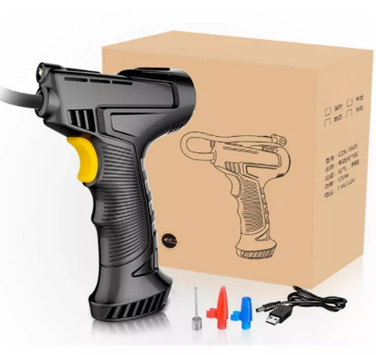 Pistola Compresor de Aire Portátil - Solución Rápida y Eficiente en Cualquier Lugar