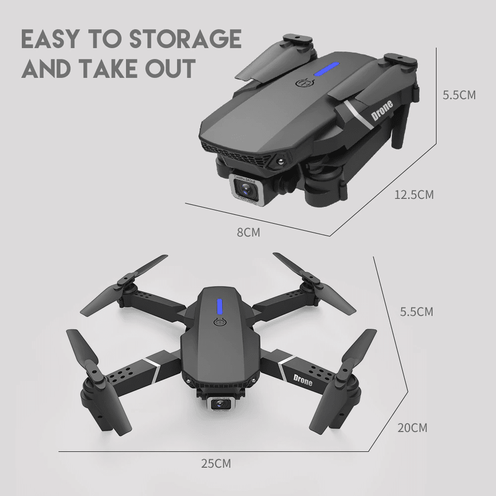 Dron Plegable Profesional HD Portátil